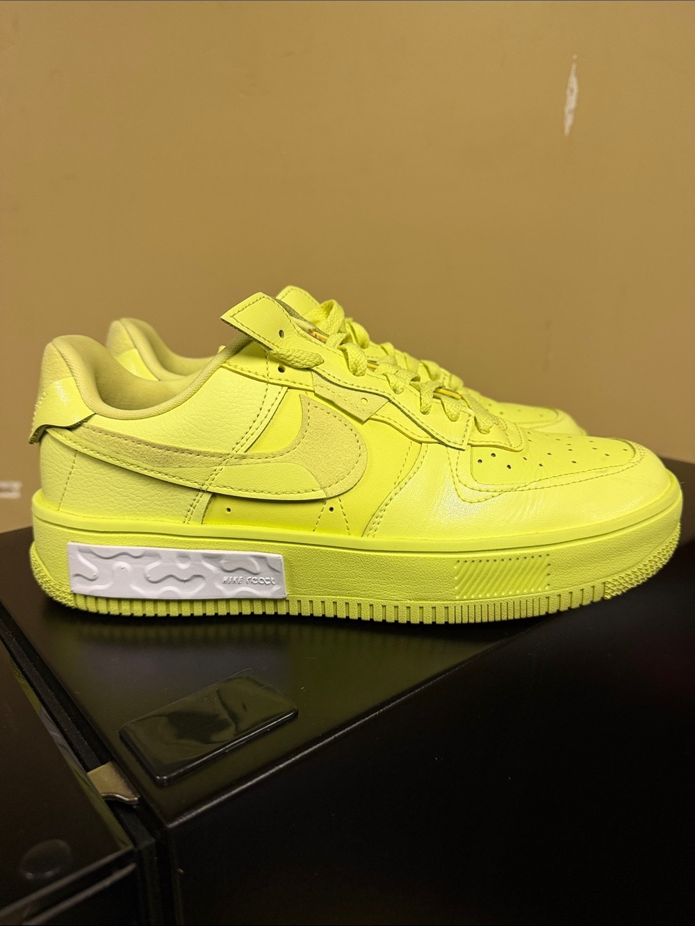 Nike Women's Air Force One Yellow Fontanka Athletic Sneakers